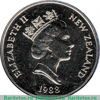 1 доллар (dollar) 1988 года   Новая Зеландия