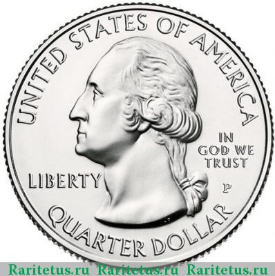 25 центов (квотер, 1/4 доллара, quarter dollar) 2014 года P США
