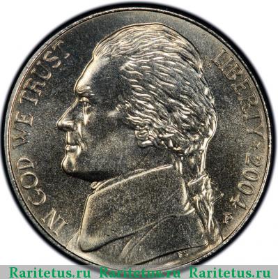 5 центов (cents) 2004 года P покупка Луизианы США