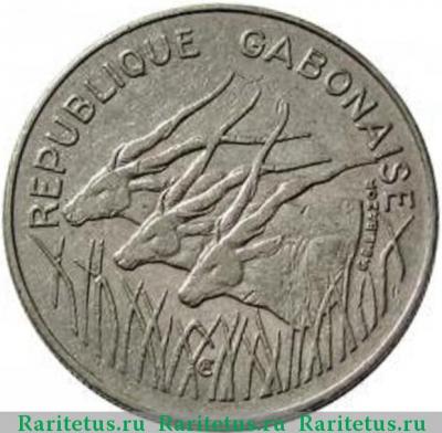 100 франков (francs) 1985 года   Габон