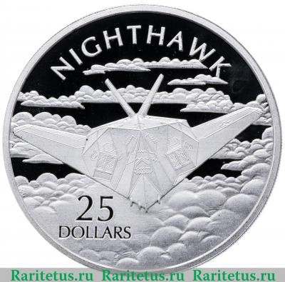 Реверс монеты 25 долларов (dollars) 2003 года  Nighthawk Соломоновы Острова proof