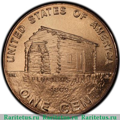 Реверс монеты 1 цент (cent) 2009 года D детство США
