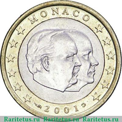 1 евро (euro) 2001 года  Монако