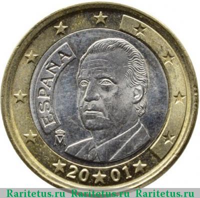 1 евро (euro) 2001 года M Испания