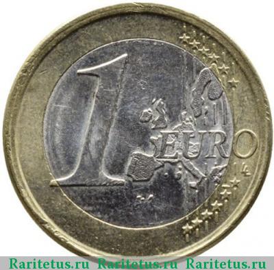 Реверс монеты 1 евро (euro) 2001 года M Испания