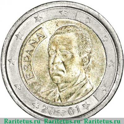 2 евро (euro) 2001 года M Испания