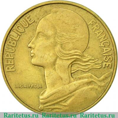 20 сантимов (centimes) 1968 года   Франция