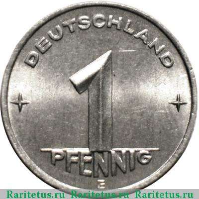 1 пфенниг (pfennig) 1952 года E 