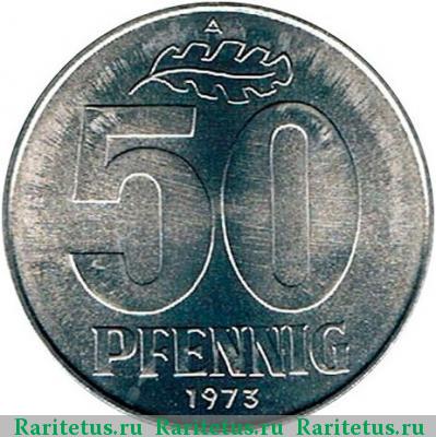 Реверс монеты 50 пфеннигов (pfennig) 1973 года A 