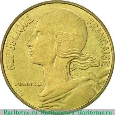 20 сантимов (centimes) 1983 года   Франция