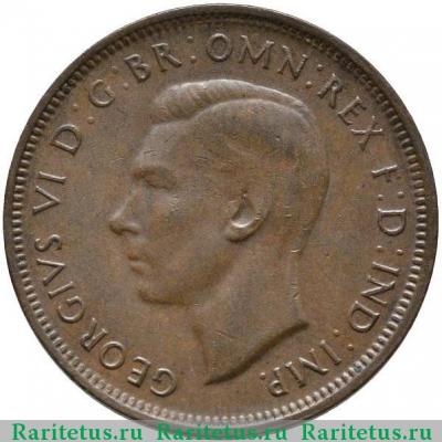 1/2 пенни (penny) 1942 года   Австралия
