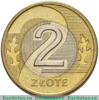 Реверс монеты 2 злотых (zlote) 2005 года  Речь Посполитая Польша