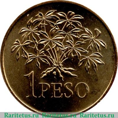 Реверс монеты 1 песо (peso) 1977 года   Гвинея-Бисау