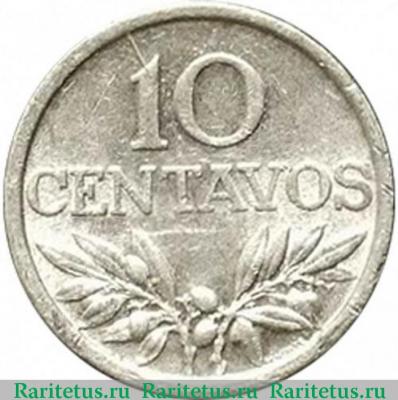 Реверс монеты 10 сентаво (centavos) 1975 года   Португалия