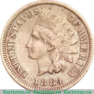 1 цент (cent) 1884 года   США