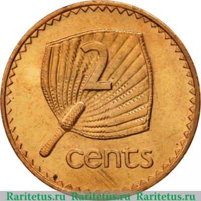 Реверс монеты 2 цента (cents) 1982 года   Фиджи