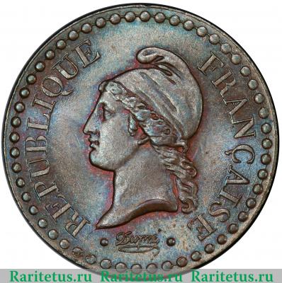 1 сантим (centime) 1848 года   Франция