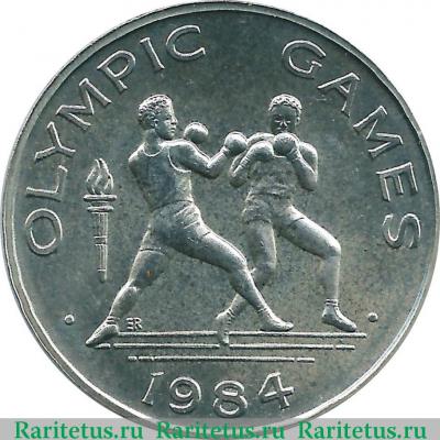 Реверс монеты 1 тала (tala) 1984 года  бокс Самоа