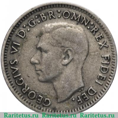 3 пенса (pence) 1949 года   Австралия