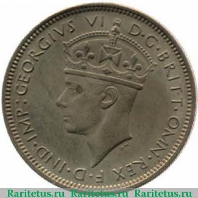1 шиллинг (shilling) 1945 года  без букв Британская Западная Африка