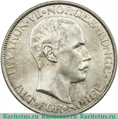 2 кроны (kroner) 1908 года   Норвегия