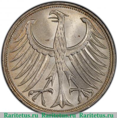 5 марок (deutsche mark) 1965 года F  Германия
