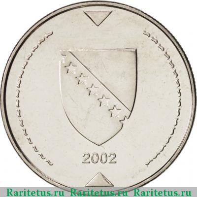 1 марка (км, marka) 2002 года  Босния и Герцеговина