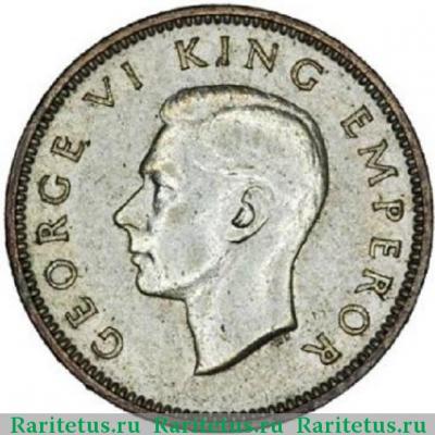 6 пенсов (pence) 1946 года   Новая Зеландия