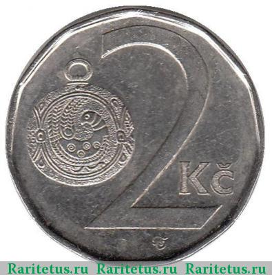 Реверс монеты 2 кроны (koruny) 2012 года  