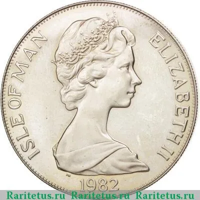 1 крона (crown) 1982 года  Остров Мэн