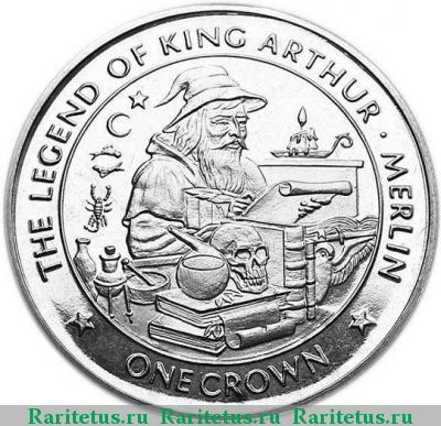 Реверс монеты 1 крона (crown) 1996 года  Остров Мэн