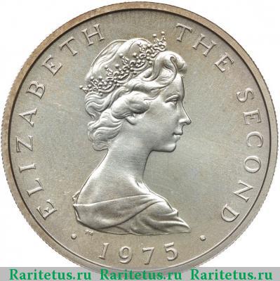 10 новых пенсов (new pence) 1975 года  Остров Мэн
