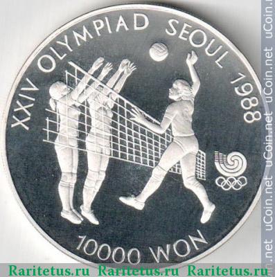 10000 вон (won) 1987 года   Южная Корея