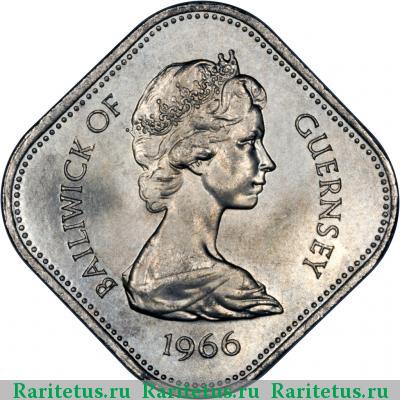 10 шиллингов (shillings) 1966 года  Гернси