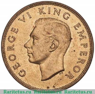 1 пенни (penny) 1944 года   Новая Зеландия