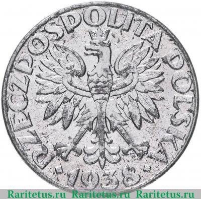 50 грошей (groszy) 1938 года   Польша