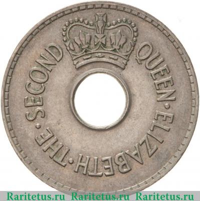 1 пенни (penny) 1954 года   Фиджи