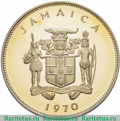 25 центов (cents) 1970 года   Ямайка proof