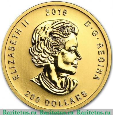 200 долларов (dollars) 2016 года  Канада Канада