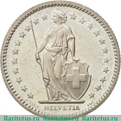2 франка (francs) 1980 года   Швейцария