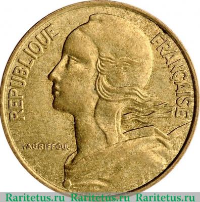 10 сантимов (centimes) 1990 года   Франция