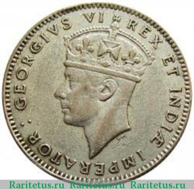 50 центов (cents) 1942 года   Британская Восточная Африка