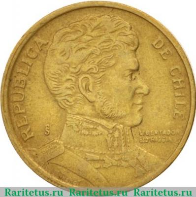 10 песо (pesos) 1992 года   Чили