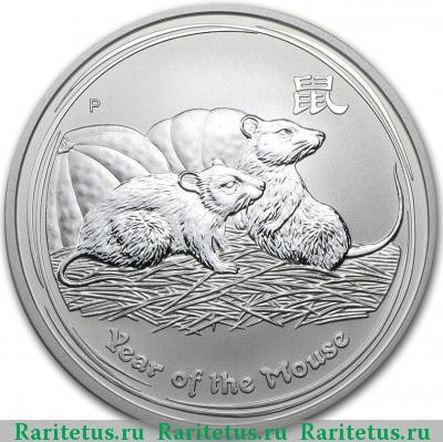 Реверс монеты 1 доллар (dollar) 2008 года P Австралия