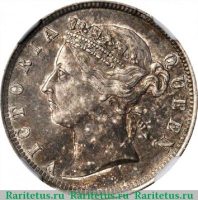20 центов (cents) 1895 года   Стрейтс Сетлментс