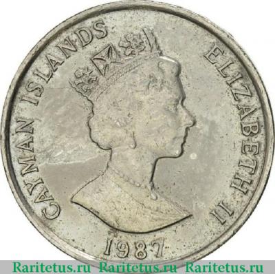 5 центов (cents) 1987 года   Каймановы острова