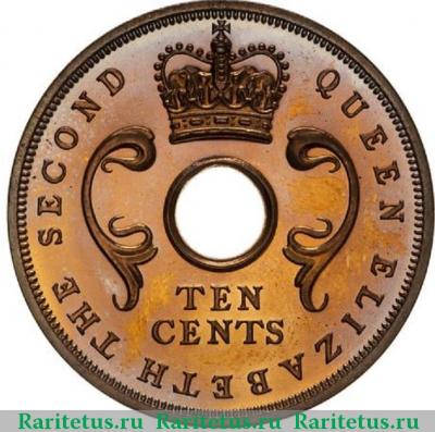10 центов (cents) 1956 года   Британская Восточная Африка