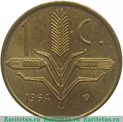 Реверс монеты 1 сентаво (centavo) 1964 года  Мексика