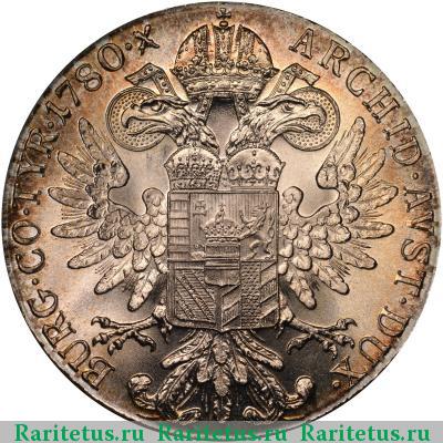 Реверс монеты 1 талер (thaler) 1780 года  талер Марии Терезии