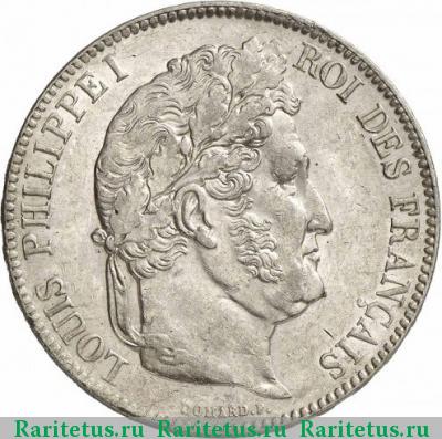 5 франков (francs) 1839 года  Франция